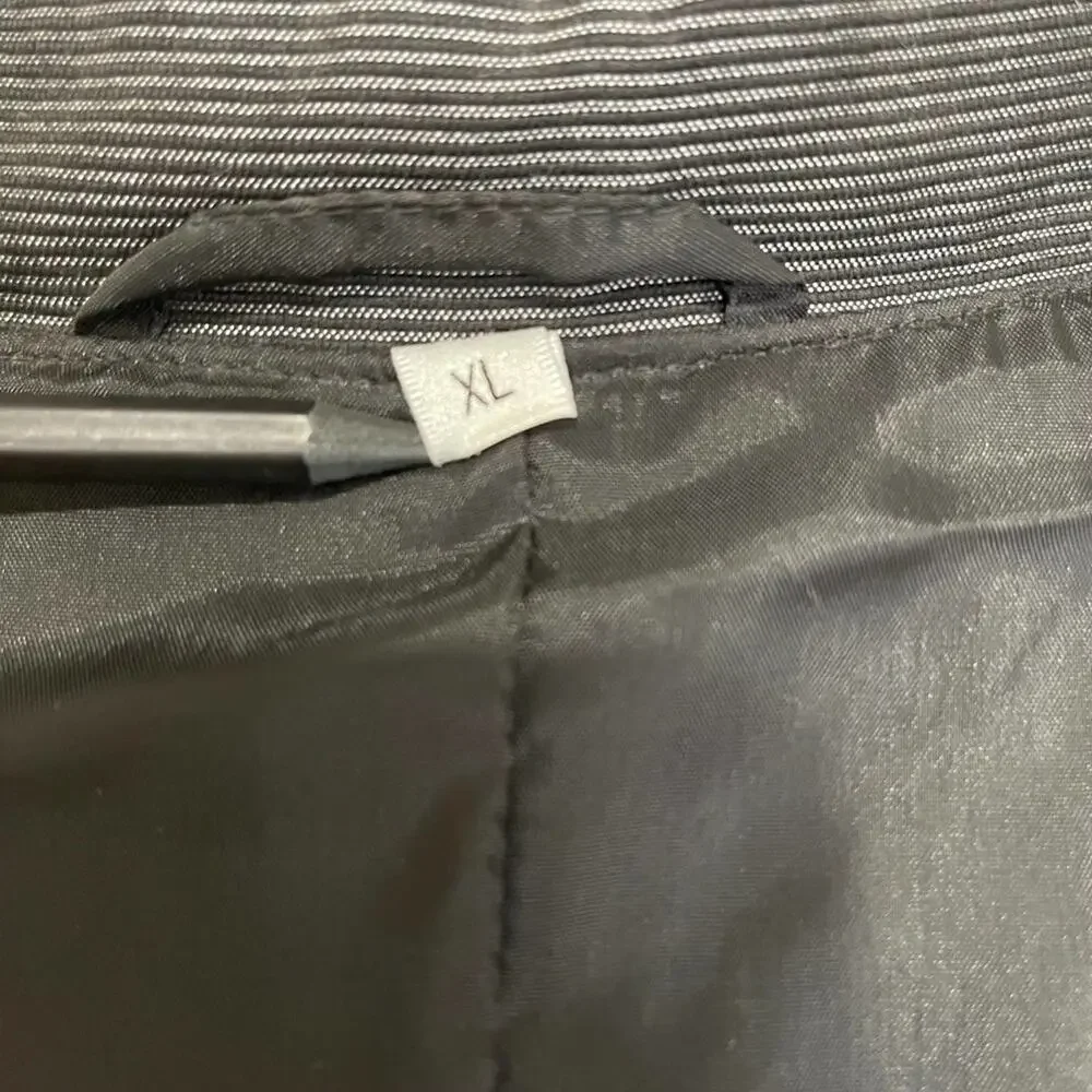 FLORENZI Collection Vintage 80s 90s Black Gray Blazer Jacket Size XL - Picture 4 of 13